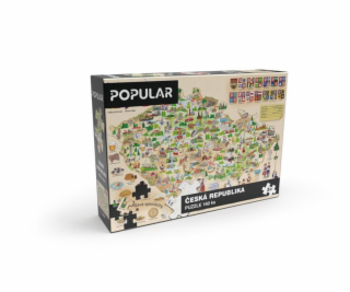 Puzzle Popular - Mapa České republiky, 160 ks