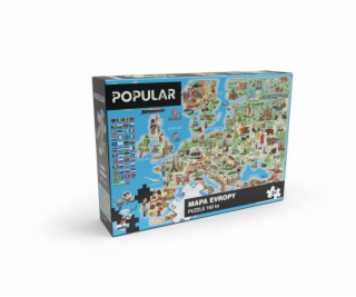 Puzzle Popular - Mapa Evropy, 160 ks - CZ