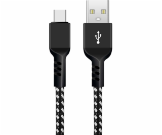 Kábel USB C fast charge 2.4A MCE482 Czarny