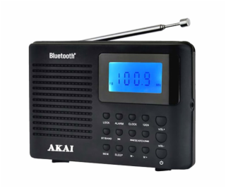 Rádio AKAI, APR-400, přenosné, bluetooth, AM/FM, 3xAAA