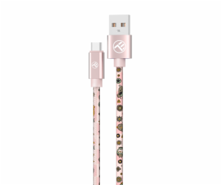 Tellur Graffiti USB do Type-C cable 3A 1m pink