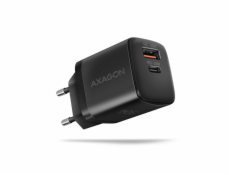 AXAGON ACU-PQ30 Sil nabíječka do sítě 30W, 2x port (USB-A + USB-C), PD3.0/PPS/QC4+/AFC/Apple, černá