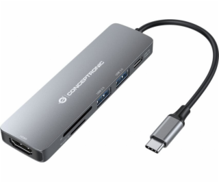 Conceptronic DONN11G 6-in-1 USB-C Adapter