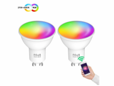 Smart sada LED žárovek GU10 4,5W RGB NOUS P8/2pack WiFi Tuya