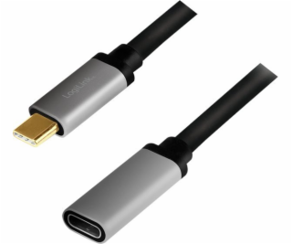 Kabel USB-C M/F,4K/60Hz aluminiowy 0.5m 