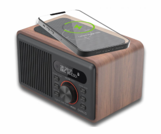 CARNEO W100 Rádio DAB+,FM,BT,Wireless charge WOOD