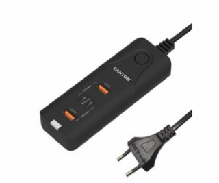 CANYON nabíječka H-10 do sítě 2xUSB-C (PD 20W) + 2x USB-A...