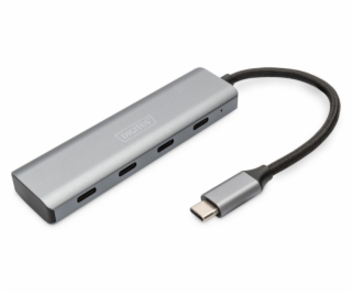 DIGITUS 4portový USB-C HUB 4x USB-C 3.1 Gen1, 5Gbps