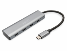 DIGITUS 4portový USB-C HUB 4x USB-C 3.1 Gen1, 5Gbps