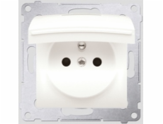 Kontaktovat - Simon Single Socket Simon54 Z/U 16A IP20 se smetanovým stopami - DGZ1BUZ.01/41