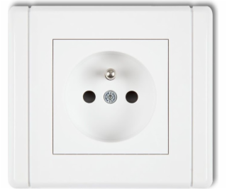 Karlik Single Socket Flexi Z/U 2p+s Biały (FGP-1Z)