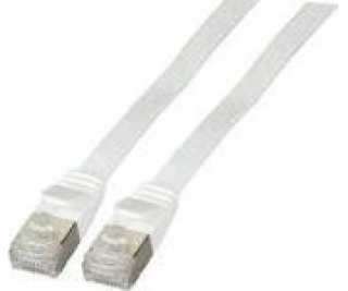 Plochý kabel EFB RJ45 U / FTP, kat. 6a, PVC, 2 m, bílá