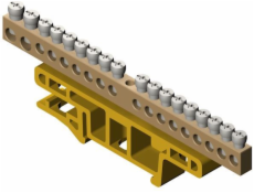 Elektro-Plast Listwa zaciskowa na szynę 18-torowa żółta TH35 LZ-18/N (0922-01)