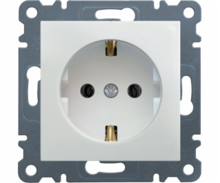 Hager Polo Single Socket Lumina 2 Schuko Białe (WL1050)