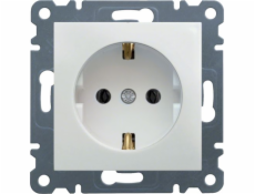 Hager Polo Single Socket Lumina 2 Schuko Białe (WL1050)