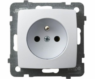 Ospel Single Karo Socket s bílým uzemněním (GP-1SZ/M/00)