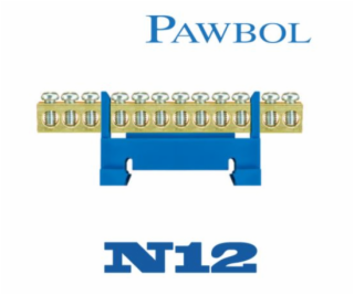 Pawbol Low Terminal Strip pro 12-torčový modrý TH35 (E.4024)