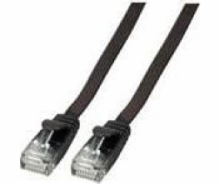 EFB plochý kabel RJ45 U / UTP, kat. 6a, PVC, 1,5 m, černá...