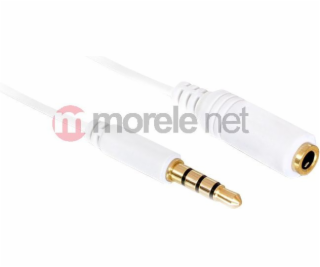 Kabel Delock Jack 3,5 mm - Jack 3,5 mm 1m bílý (84480)