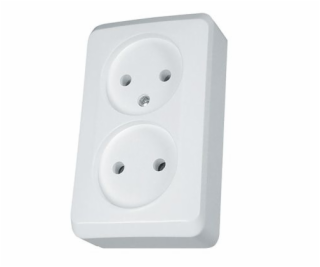 Schneider Electric Socket 2krát B/U 16A IP20 WHITE GWN-22...