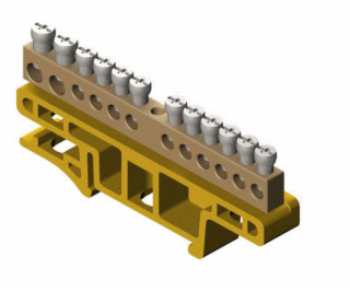 Elektro-Plast upínací pás pro 12-stopový žlutý TH35 LZ-12...