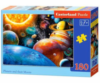 Castorland Puzzle Planets a jejich měsíce 180 prvků (241101)