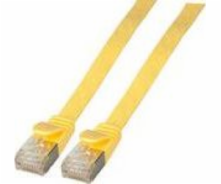 EFB Patchcord Flat U / FTP, kat. 6A, PVC, 1,5 m, žlutá