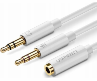 Ugreen Jack 3,5 mm kabel - Jack 3,5 mm x2 0,28 m bílý (20...