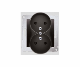 KONTAKT -SIMON Double Socket 16A IP20 Z/U A ANTHARITE Tra...