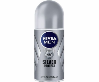 Nivea Deodorant Antiperspirant Silver Protect Roll-On Men...