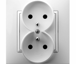 Ospel Aria Double Socket Z/U White GP-2UZ/00