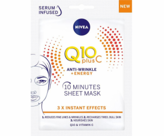 Nivea Q10 Plus C Maska v laloku 10 minut anti-wrinkle+ene...