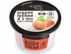 Organic Shop Body Cream - Dry a citlivá kůže růžová lychee 250 ml