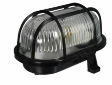 Oválný Luminaire 60W E27 PAWBOL Oválný Luminaire s plastovým IP44 černou (D.3151C)