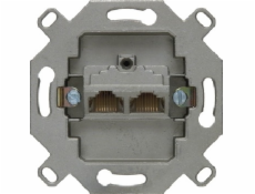 HAGER Polo Connection Socket 2-násobné SAE 8/8 pneumatiky. Kat. 5e mechanismus - 534555