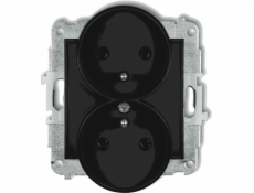 Karlik Mini Double Socket s/u s výňatky Black Mat 12MGPR-2ZP