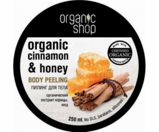 Organický obchod Body Peeling Honey Cinnamon 250 ml