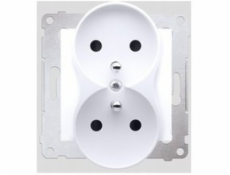 Kontaktovat -Simon Double Socket s/U a clony 16A 230V WHITE - DGZ2MZN.01/11