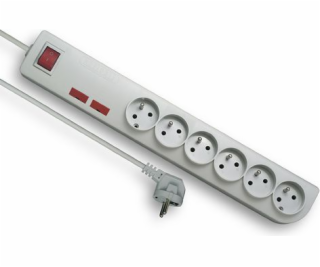 Power Strip Elgothech PSF2 Anti-Redevix 6 3 M Bílé zásuvk...