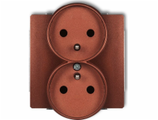 Karlik Deco Module Bronze Metallic Socket 2x Z/U 16A 250V IP22 - 9DGPR -2Z