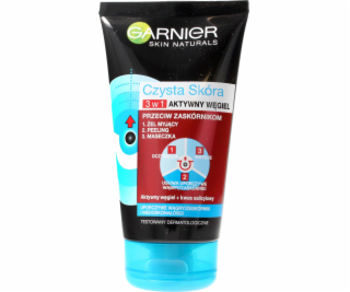 Garnier obličejový mytí gel čisté kůže aktivní uhlík 3in1...