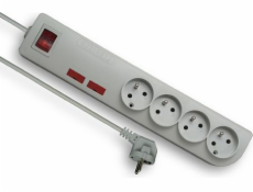 Power Strip Elgothech PSF2 Anti-Redevelopment 4 Sockets 3 M White (PSF2-403)