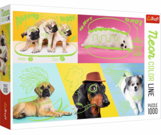 Puzzle 1000 prvkov Neon Color Line - Awesome Dogs