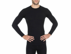 Brubeck Men s Long Sleeve Active Wool Black L (LS12820)