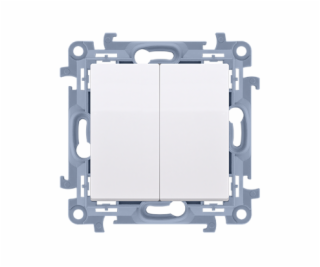 Kontaktní dvojité bílé tlačítko 10AX (CP2.01/11)