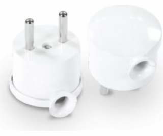 Slice of Angle Plug Mini B/U 16A 250V UNDSPREABABLE WHITE...