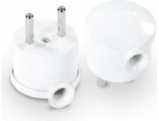 Slice of Angle Plug Mini B/U 16A 250V UNDSPREABABLE WHITE (WT-10)