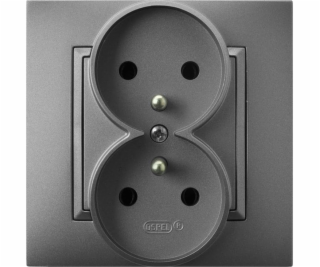 Ospel Aria Double Socket s/U Gray Mats GP-2UZ/70