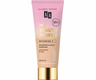 AA AA My Beauty Power Brightening Foundation 03 Beige 30 ml