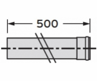 Vaillant Extension Pipe DN80 0,5M 303252